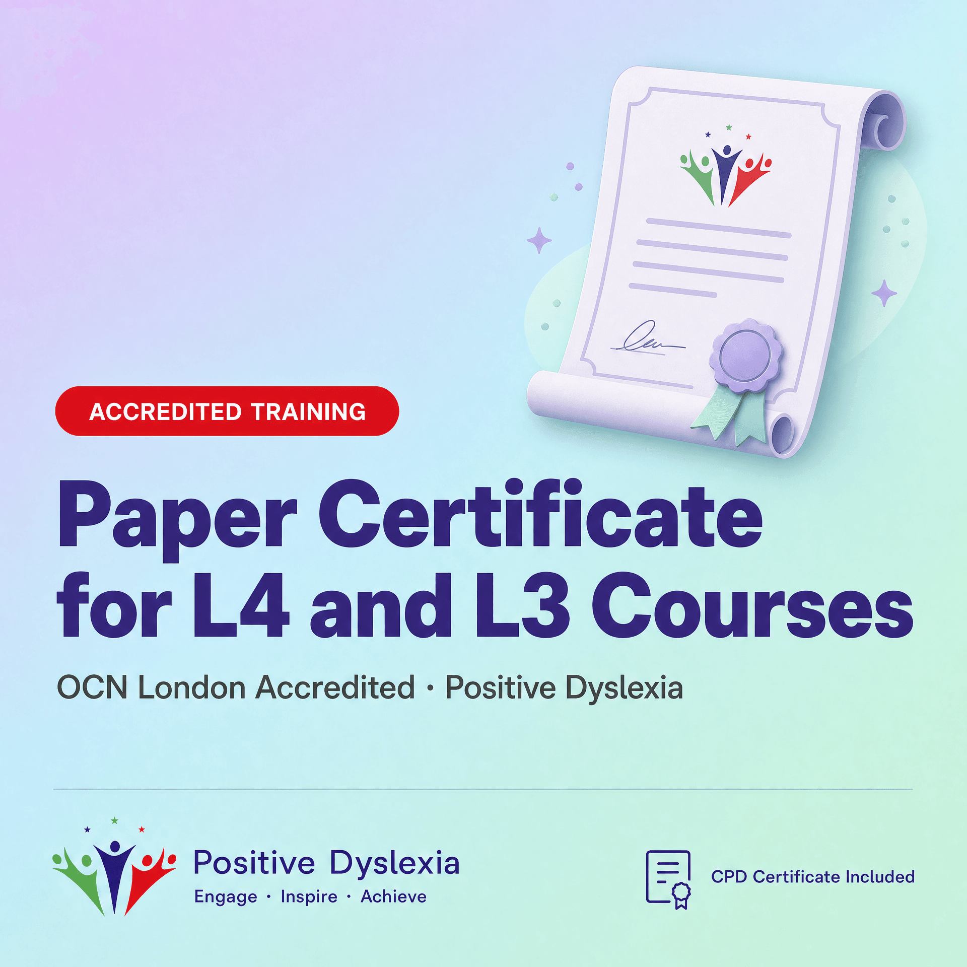 Paper Certificate for L4 and L3 courses